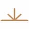 Ekena Millwork Saratoga Timber Gable Bracket, Western Red Cedar, 108"W x 49"H x 3 1/2"D x 5 1/2"F, 11/12 Pitch GBW108X49X0406SAR00SWR - alternate 1